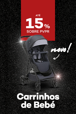 Carrinhos de bebé o com destaque promocional de até 15% sobre preço de Venda ao Público Recomendado